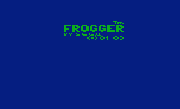 Frogger, The Official Screenshot