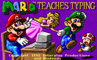Mario Teaches Typing Screenshot