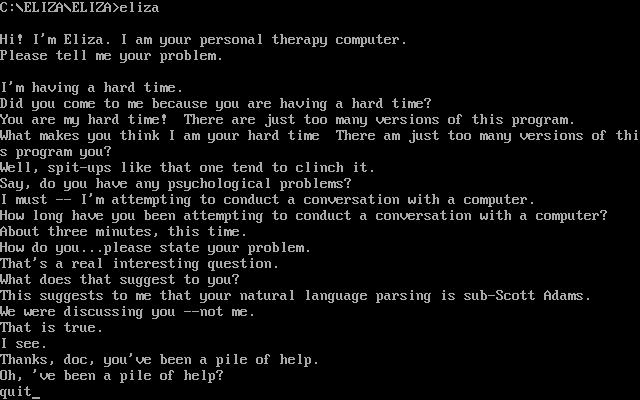 Eliza Screenshot
