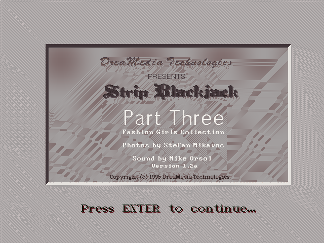 Strip Blackjack Part Three: Fashion Girls Collection Screenshot