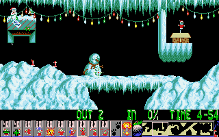 Xmas Lemmings Screenshot