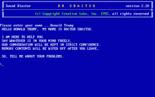 Dr. Sbaitso Screenshot