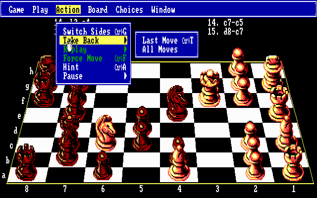 Fidelity Chessmaster 2100, The Screenshot