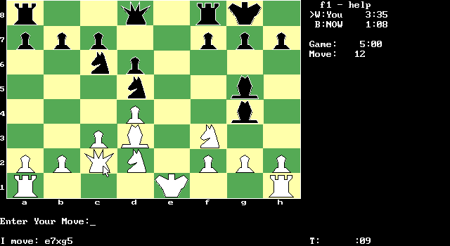 NOW: A Computer Chess Program Screenshot