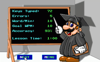 Mario Teaches Typing Screenshot