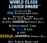 World Class Leader Board Screenshot