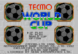 Tecmo World Cup ’90 Screenshot