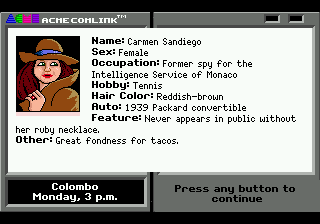 Where in the World Is Carmen Sandiego? Screenshot