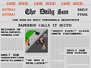 Paperboy Screenshot