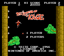 Legend of Kage, The Screenshot