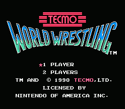 Tecmo World Wrestling Screenshot