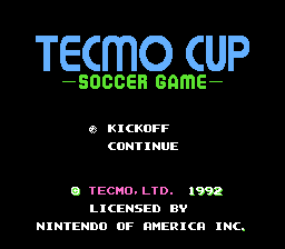 Tecmo Cup: Soccer Game Screenshot