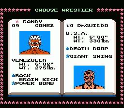Tecmo World Wrestling Screenshot