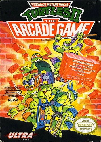 Teenage Mutant Ninja Turtles II: The Arcade Game cover art