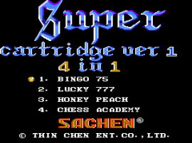 Super Cartridge Ver 1 – 4 in 1 (Asia) (Unl) cover art
