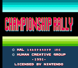 Championship Rally (Europe) cover art