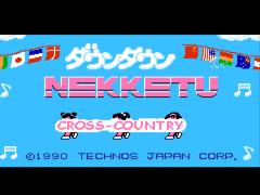 Downtown – Nekketsu Koushin Kyoku – Soreyuke Daiundoukai (Japan) [En by Disconnected v0.15] (Technos Cross-Country) (Incomplete) cover art