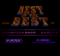 Best of the Best – Championship Karate (Europe) cover art