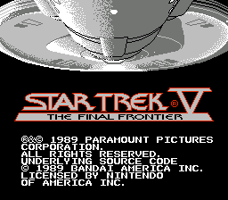 Star Trek V – The Final Frontier (Proto) cover art