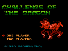 Challenge of the Dragon (Asia) (Unl) (Sachen) (NES) cover art