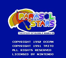 Parasol Stars – Rainbow Islands II – The Story of Bubble Bobble III (Europe) (Beta) cover art