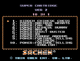 Super Cartridge Ver 2 – 10 in 1 (Asia) (Unl) cover art