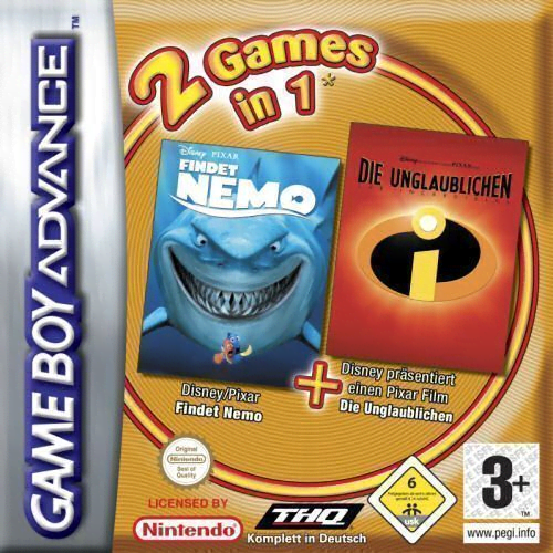 2 Games in 1 – Findet Nemo + Die Unglaublichen cover art