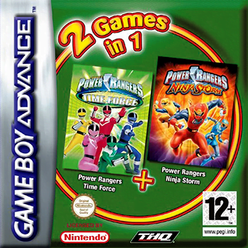 2 Games in 1 – Power Rangers – Ninja Storm + Power Rangers – Time Force cover art
