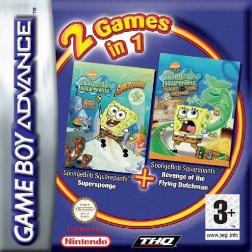2 Games in 1 – SpongeBob SquarePants – Revenge of the Flying Dutchman + SpongeBob SquarePants – SuperSponge cover art