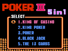 Poker III 5 in 1 (Asia) (Unl) cover art