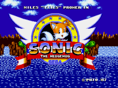 Sonic the Hedgehog (USA, Europe) [Hack by Drx+Puto v2.11] (~Tails in Sonic the Hedgehog) cover art