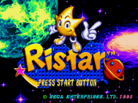 Ristar Usa Europe August 1994 cover art