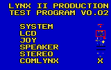 Lynx II Production Test Program V0.02 (USA) (Proto) cover art