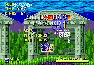 Sonic 1 Blastless cover art