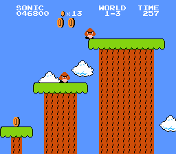 Sonic in SMB1 v2.5 cover art
