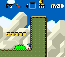 Sonic in SMW cover art