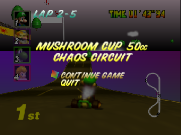 Mario Kart 64 CHAOS BLAST cover art