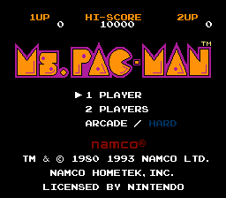 Ms. Pac-Man – Original Title Screen cover art