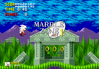 White Sonic in Sonic 1 (First Release) cover art