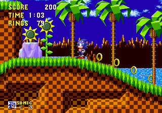 Hyper Sonic In Sonic 1 With Spindash cover art