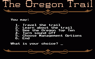 Oregon Trail, The Screenshot