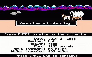 Oregon Trail, The Screenshot