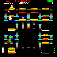 Burger Time Data East Set 1 cover art