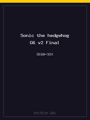 Sonic the hedgehog G6 v2 Final