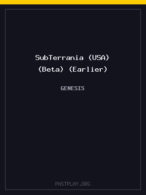 SubTerrania (USA) (Beta) (Earlier) cover art