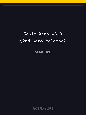 Sonic Xero v3.0 (2nd beta release)