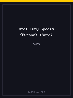 Fatal Fury Special (Europe) (Beta) cover art