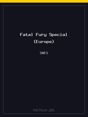 Fatal Fury Special (Europe) cover art