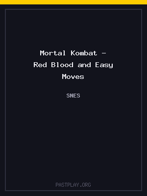 Mortal Kombat – Red Blood and Easy Moves cover art