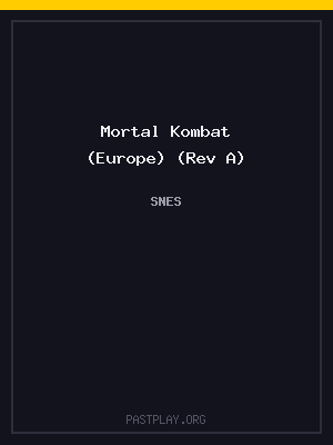 Mortal Kombat (Europe) (Rev A) cover art